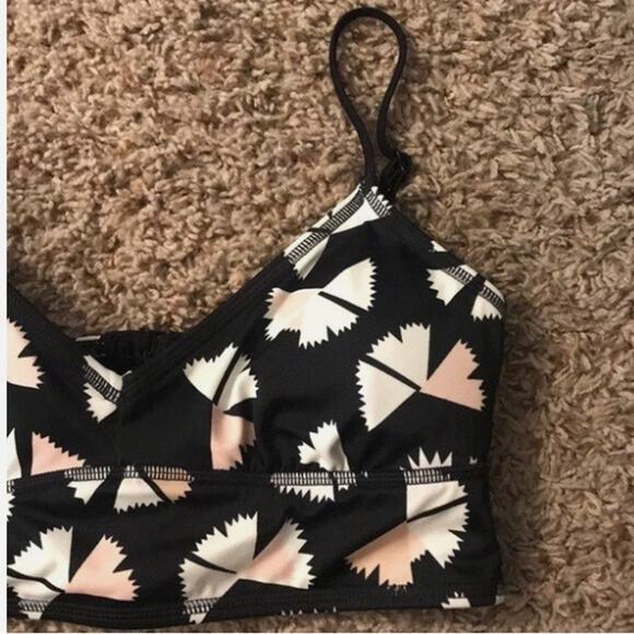 NEW! Marc by Marc Jacobs Bra Top with Zipper in BLACK MULTI (L) - Picture 6 of 7